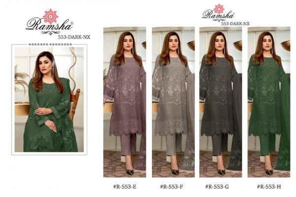 Ramsha R 553 Dark Nx Georgette  Designer Pakistani Suit Collection